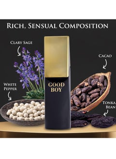 Good Boy Bold Boy EDP 3.4 fl Oz - Blend of Fresh Citrus, Spice & Amber Accord - Top Notes of Pink & White Pepper & Italian Green Bergamot - Base of Tonka Bean & Cacao - Paraben Free - Elegant 100ml Bottle  - Image 3