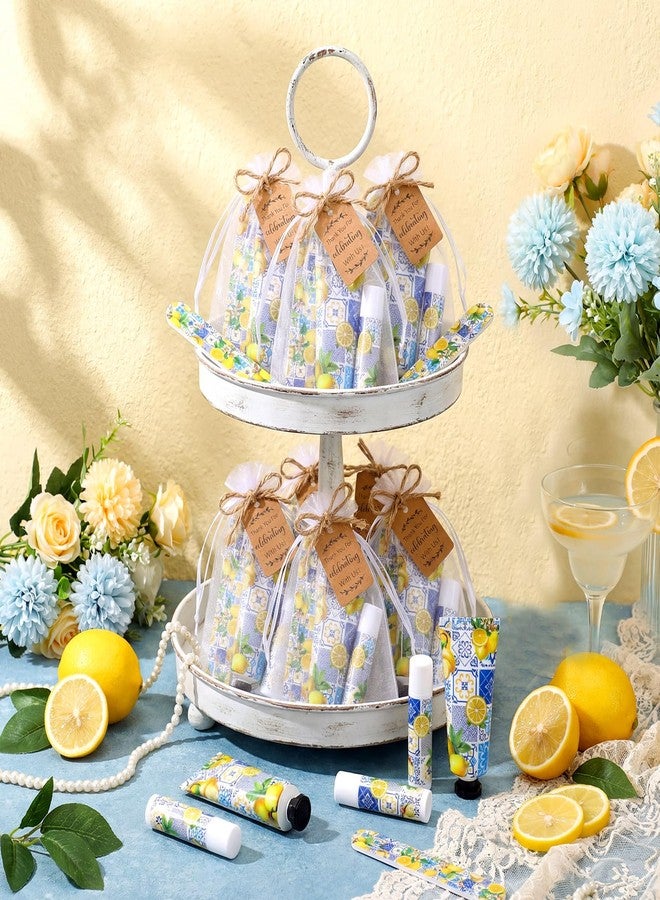 Leelosp 50 Sets Capri Lemon Hand Cream and Lip Balm Nail File Gift Bulk Summer Lemon Party Favors Wedding Favor for Guest Travel Size Hand Lotion Lip Balm Gifts Set Bridal Baby Shower Birthday - Image 4