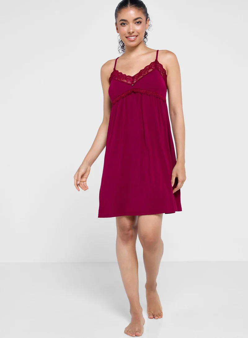 Pretty You London Strappy Lace Detail Nightdress