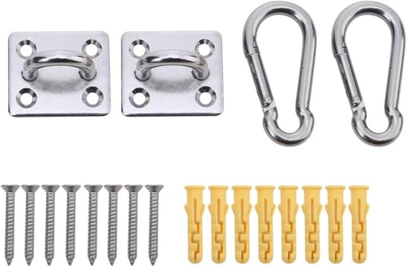 Heavy Duty Stainless Steel Ceiling Hooks Set M6 Rhomb Plate For Swing Chair Hanging Plants - Image 2