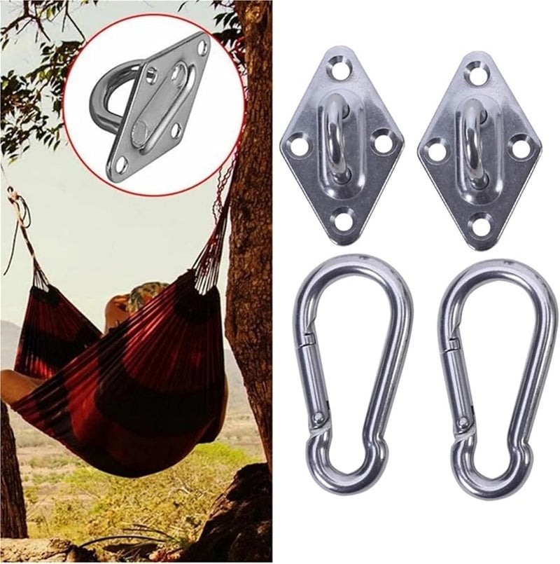 Heavy Duty Stainless Steel Ceiling Hooks Set M6 Rhomb Plate For Swing Chair Hanging Plants - Image 4