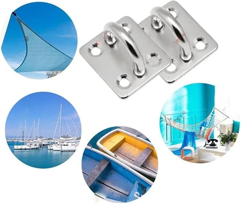 Heavy Duty Stainless Steel Ceiling Hooks Set M6 Rhomb Plate For Swing Chair Hanging Plants - Image 3