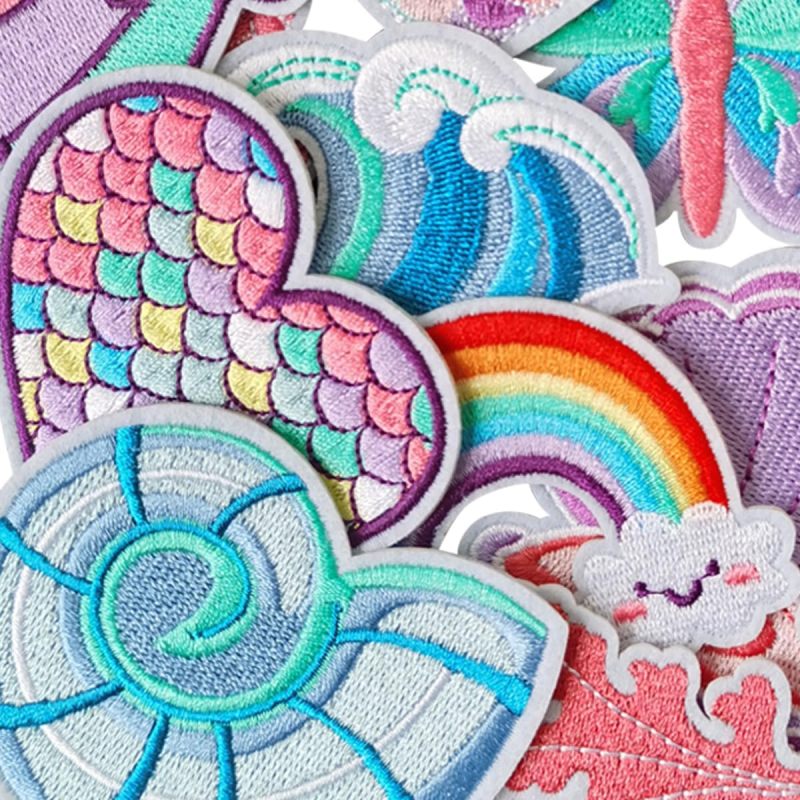 Iron-On Patches 16 Assorted Embroidered Designs - Easy To Apply Wash-Safe Durable Adhesion Unicorn Patches For Kids Home Craft Projects Clothing Decoration - Image 4