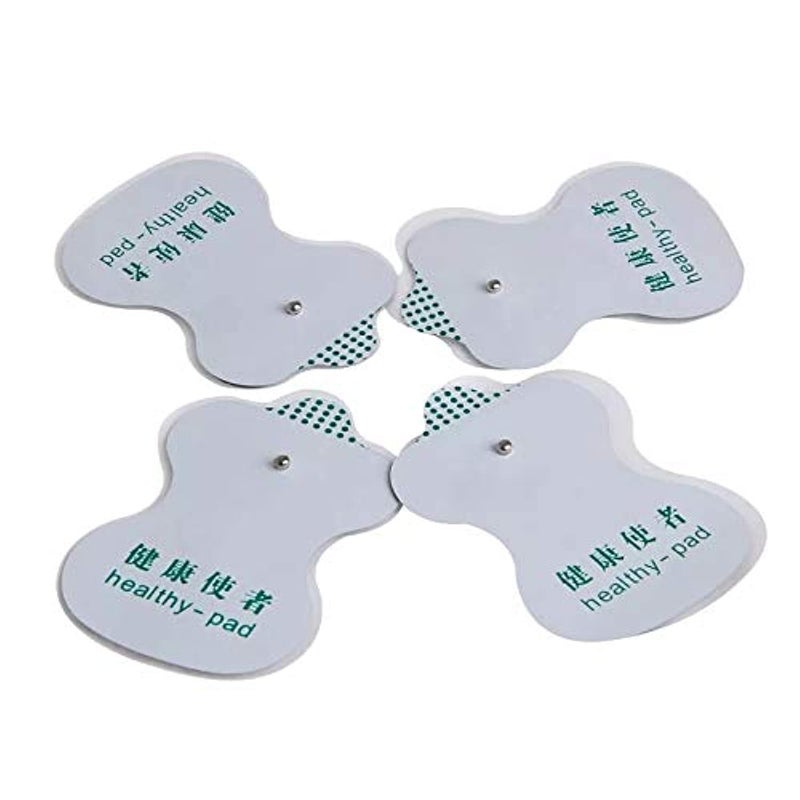 لاصقات جهاز مساج ديجيتال بالنبضات الكهربائية (Healthy-Pad) - 4 قطع وسادات أقطاب جيل ذاتية اللصق لأجهزة العلاج الطبيعي وتخفيف الآلام TENS