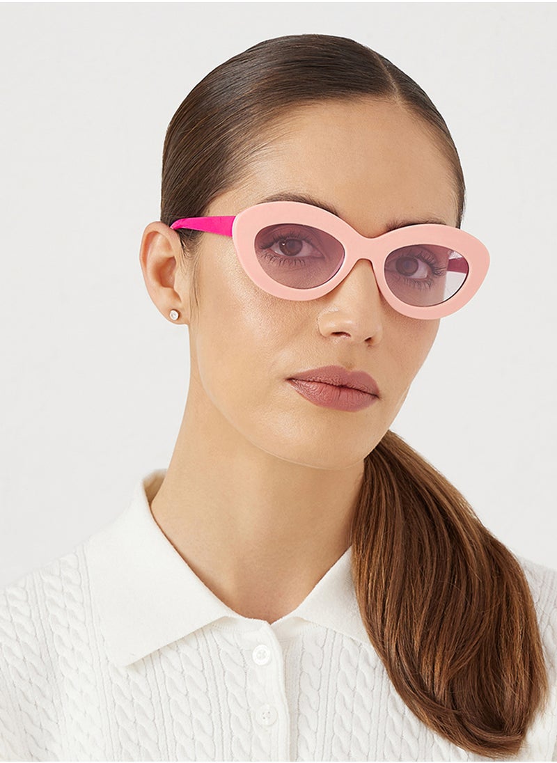 Blackout Rosie,Women Sunglasses, Oval Sunglasses, UV Protection: UV400 (Pink,Pink)  - Image 4