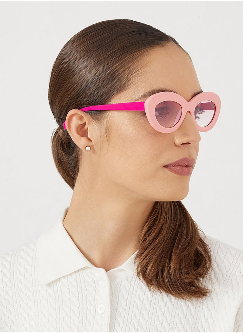 Blackout Rosie,Women Sunglasses, Oval Sunglasses, UV Protection: UV400 (Pink,Pink)  - Image 5