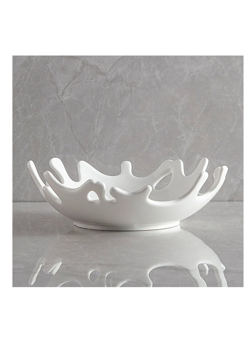 MAAC Home  Splash Creative White Plate Elegant Durable and Classic design Perfect for Family Everyday Use, and Family Get- Together, Restaurant, Banquet and More (4, 9.5") - Image 2