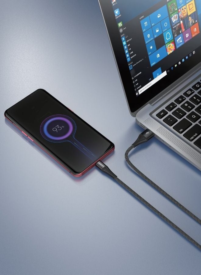 ريفرسونج كابل شحن USB-A إلى USB-C بطول 1 متر، شحن سريع 2.4 أمبير، كابل مزامنة متين ومضفر من النايلون - Image 3