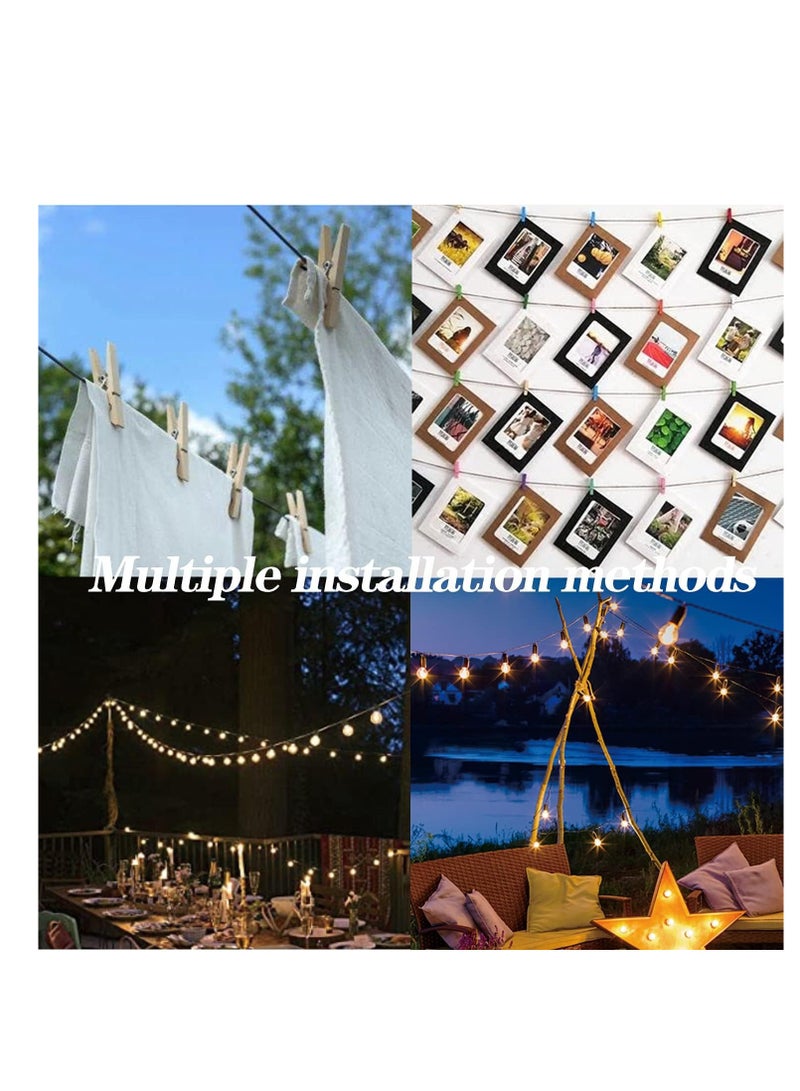 Generic String Light Hanging Kit 200FT Outdoor Light Hanging Kit Globe String Lights Suspension Kit Vinyl Coated 304 Stainless Steel Cable Outdoor Light Guide Wire Outdoor Light Hanging Kit - Image 3