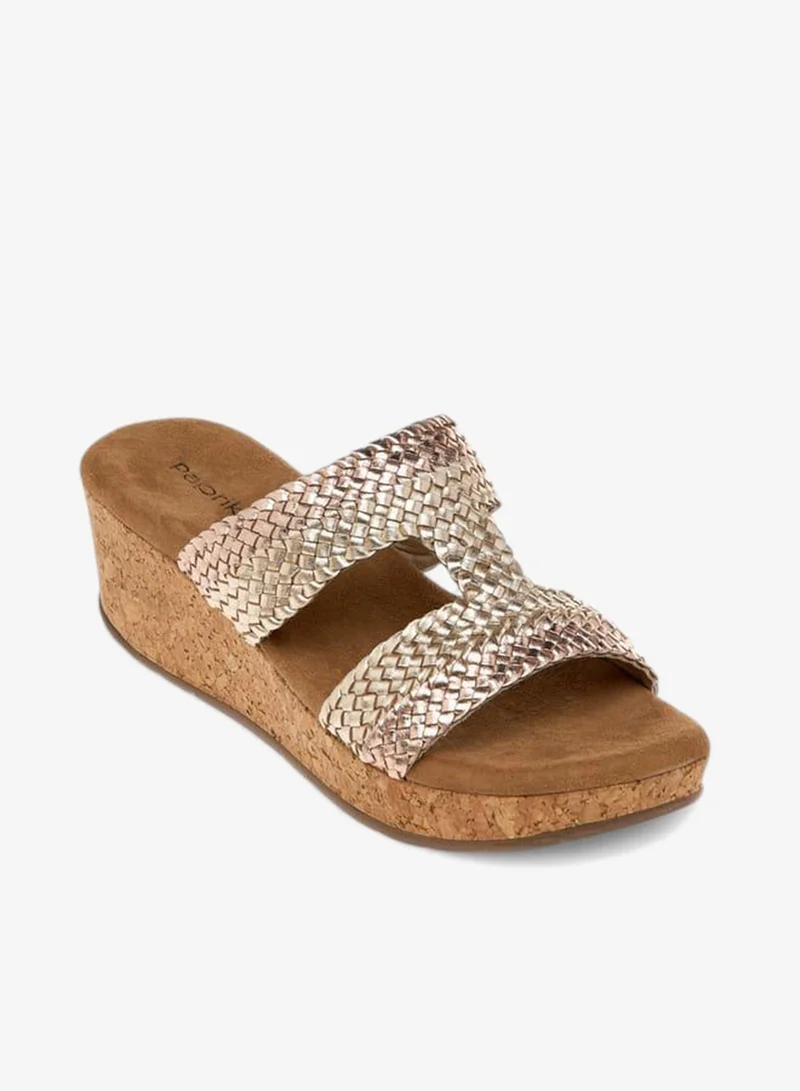 Women's Textured Leather Slip-On Strap Sandals Ramadan Collection