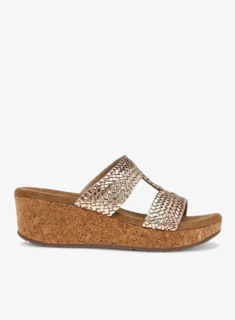 Women's Textured Leather Slip-On Strap Sandals Ramadan Collection