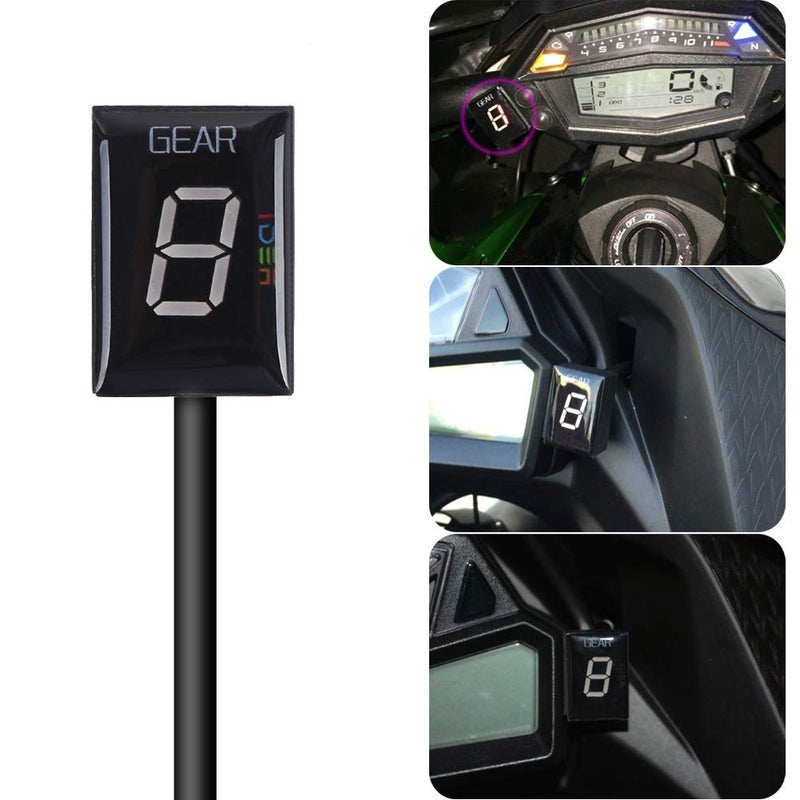 IDEA Waterproof Motorcycle Gear Indicator for Yamaha - LED Digital Display Shift Lever Sensor (Blue) - Image 3
