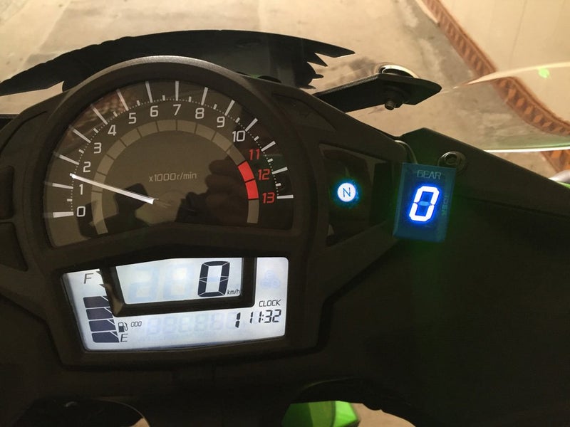 IDEA Waterproof Motorcycle Gear Indicator for Yamaha - LED Digital Display Shift Lever Sensor (Blue) - Image 2