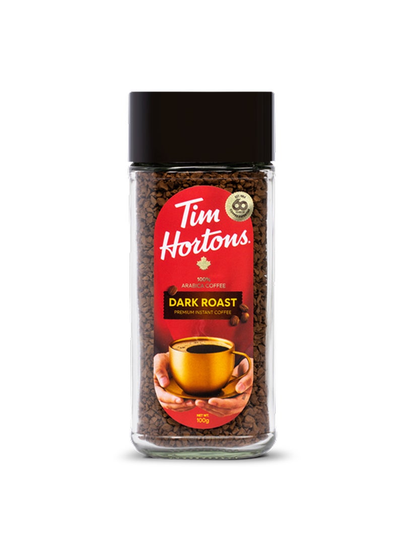 Tim Hortons Premium Instant Coffee Dark Roast 100g - Image 1
