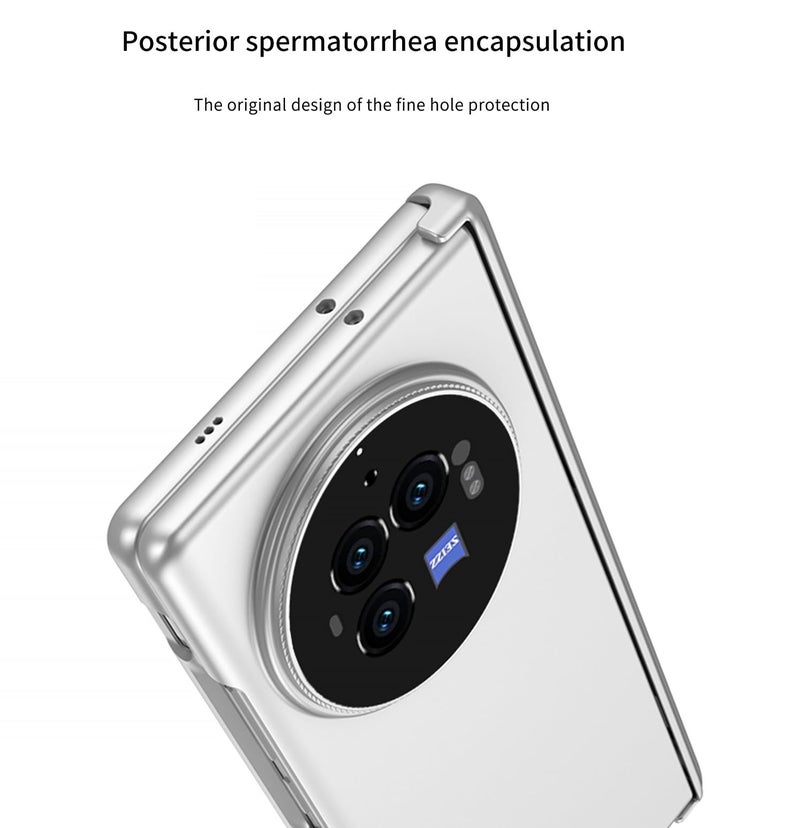 Midkart Electroplated Hinge Protection Cover Compatible with Vivo X Fold 3 Pro Release 2024 with Front Tempered Glass Case Built-in Kickstand Protective, Transparent & Black - Image 5