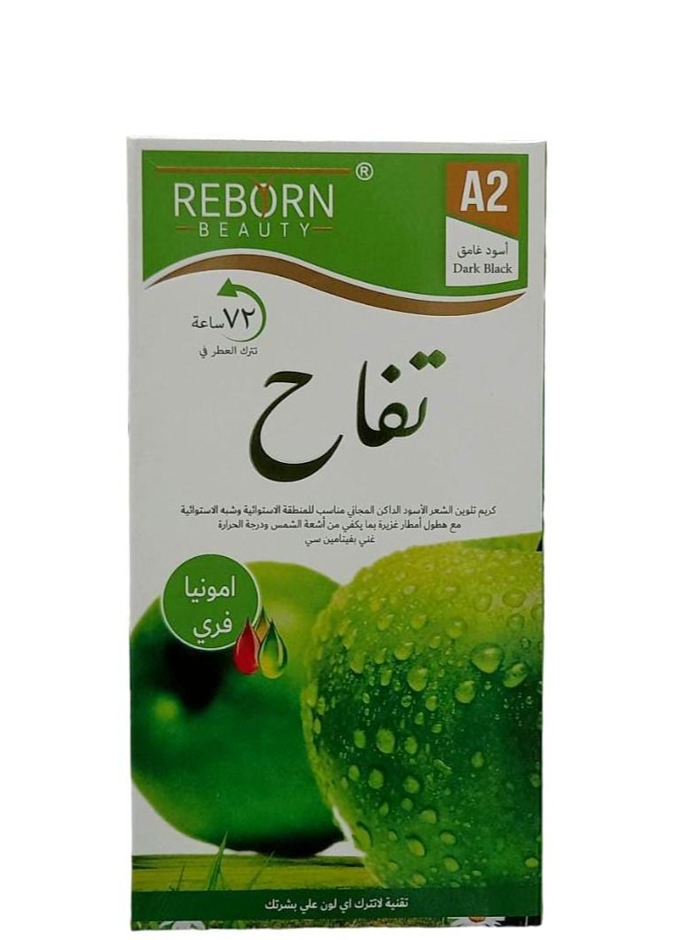 ريبورن كريم صبغة شعر خالي من المونيا اسود غامق500مل+ 500مل - Image 2