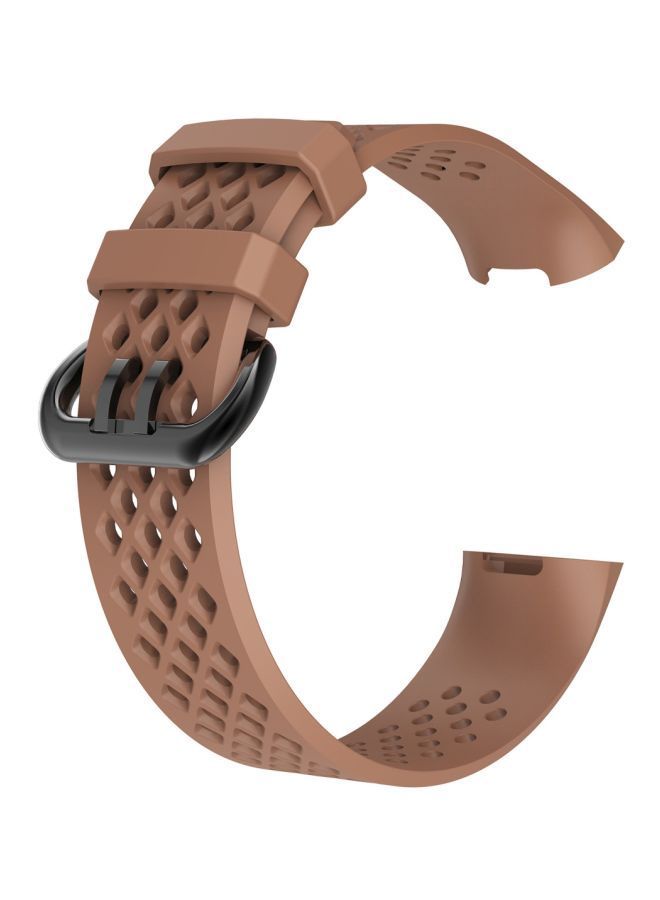 NIBEMINENT Adjustable Sport Wrist Strap For Fitbit Charge 3 Coffee - Image 1