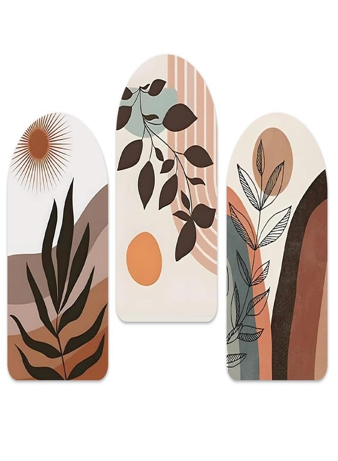 Kaameri Bazaar Abstract Plant Boho Botanical Art Print for Home Decor | Office | Gift | Wooden Wall Hanger| Living Room, Pack of 3 Pieces - Image 1