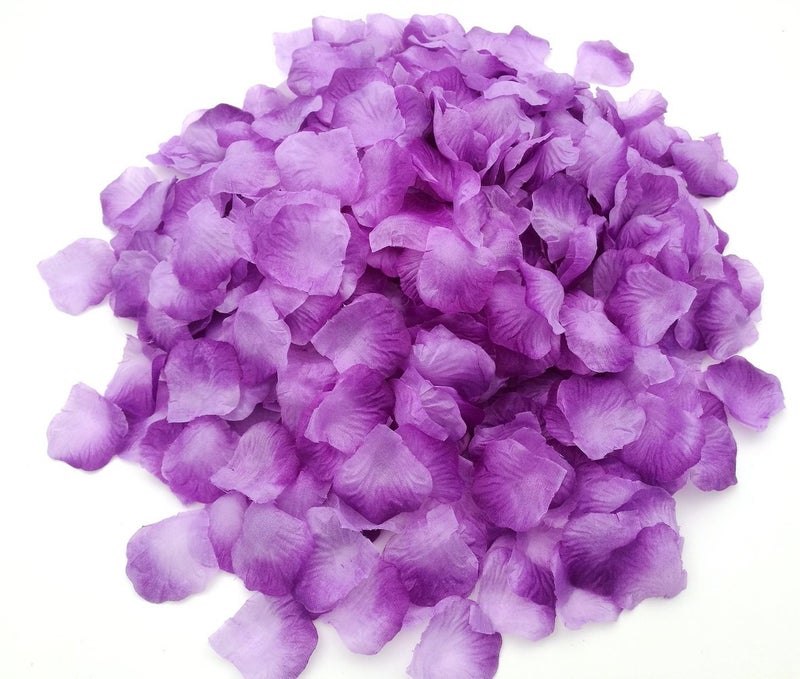 CODE FLORIST 2200 PCS Light Purple Silk Rose Petals Wedding Flower Decoration - Image 3