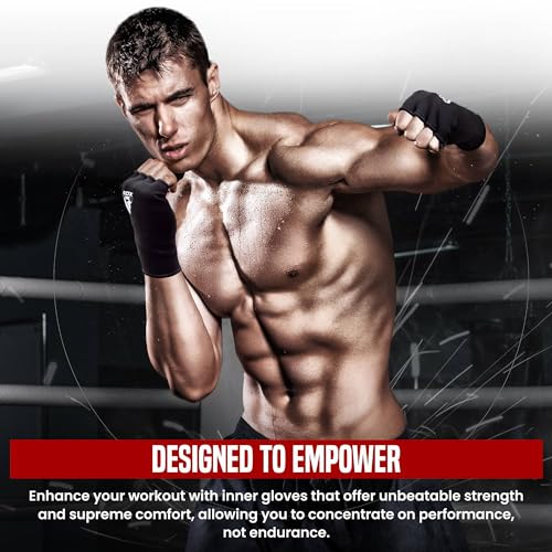 Rdx أقنعة ريدكس للملاكمة للرجال والنساء، أربطة أصابع نصفية مرنة، حماية قبضة تحت القفازات، موياي تاي، كيك بوكسينغ، MMA، فنون القتال، تدريب على كيس السرعة - Image 3