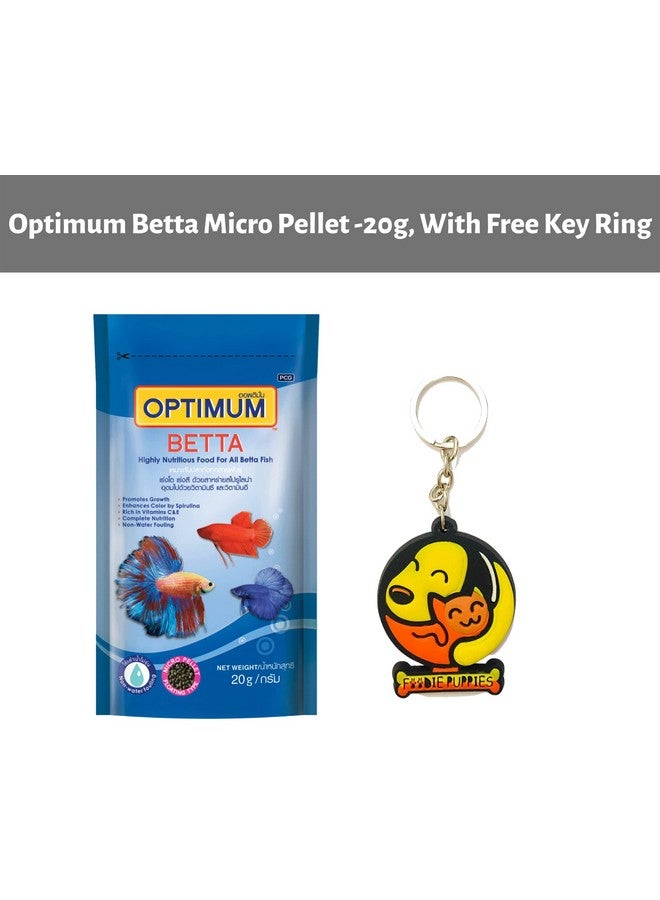 Generic Optimum Betta Fish Food (20 Gm) (Pack Of 2) With Free Key Ring  - Image 2