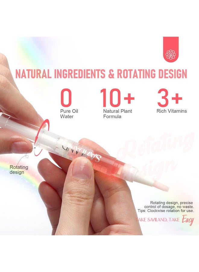 Saviland Natural Cuticle Oil Pen: 6Pcs Revitalizing Cuticle Oil For Nails With Vitamin E Repaired Cuticles Overnight Cuticle Softener Nail Strengthener Protector For Damaged Skin Thin Nail  - Image 5