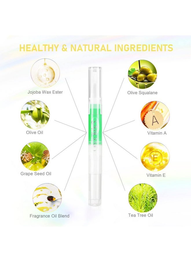 Saviland Natural Cuticle Oil Pen: 6Pcs Revitalizing Cuticle Oil For Nails With Vitamin E Repaired Cuticles Overnight Cuticle Softener Nail Strengthener Protector For Damaged Skin Thin Nail  - Image 2