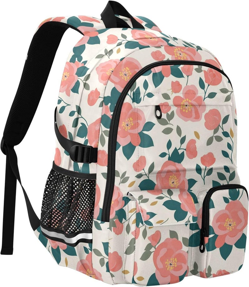 Large Travel Backpack for Women Men Simple Spring Rose Peach College School Bookbag 17.5 inch College Backpacks Office Back Pack mochilas grandes para hombres 7-18 - Image 2