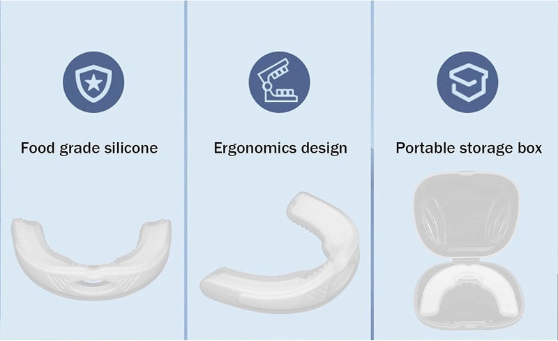 klarako Anti\u2011Snoring Mouth Guard, Household Silicone Sleep Anti-Snoring Device, Portable Upgraded Corrective Mouth Breathing Anti Snoring Mouth Guard Prevent Teeth Grinding(#1) - Image 5