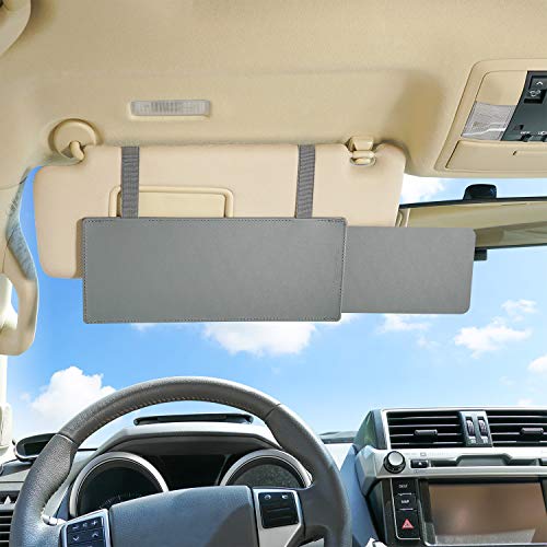 TFY Car Visor Extender TFY Anti-Glare Sun Visor Extender Window Sunshade and UV Rays Blocker - Grey - Image 3