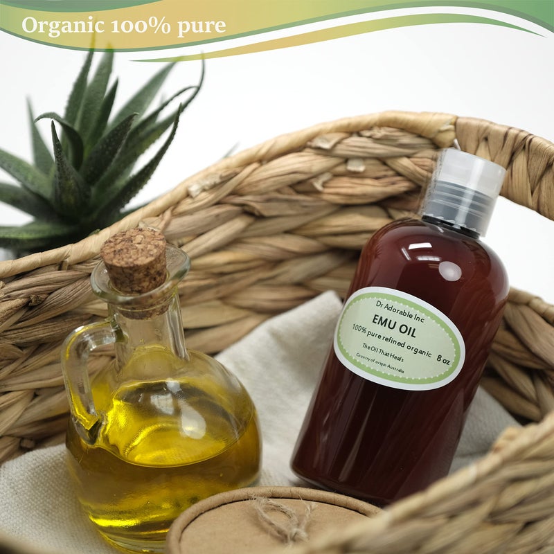 Dr. Adorable Australian Emu Oil by Dr. Adorable Triple Refined Organic 100% Pure 8 Oz - Image 2