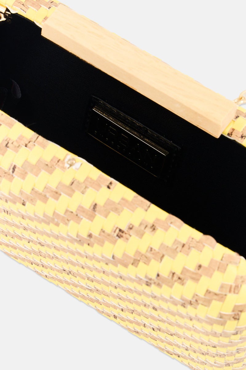 Urban Expressions Women Textured Cross Body Bag 18 L x 11 H x 4 W cm, Yellow - Image 4