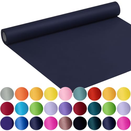 SMART&CASUAL SMARTCASUAL 178 x 760 63 Navy Blue Kraft Craft Paper Roll for Gift Wrapping Bulletin Board Bouquet Flower Kids Art Packing Parcel Table Covering 80GSM 55LB Navy Blue 178 x 63 - Image 1