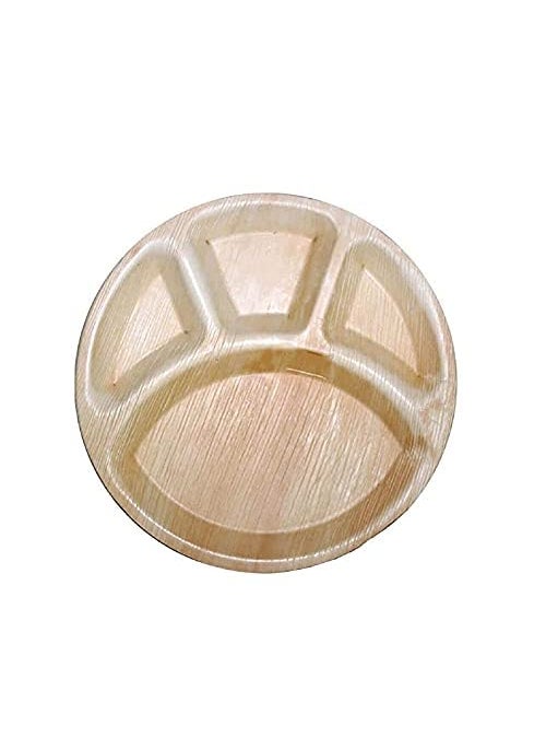 Amit Marketing - Amit Marketing,12" Woodan 4 Cp Biodegrable Woodn Dish (25pcs) - Image 1
