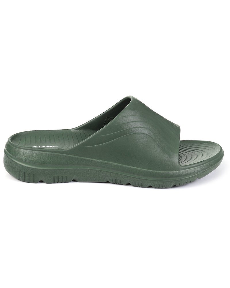 bewakoof Men's Olive Green EVA Comfy Sliders - Image 1
