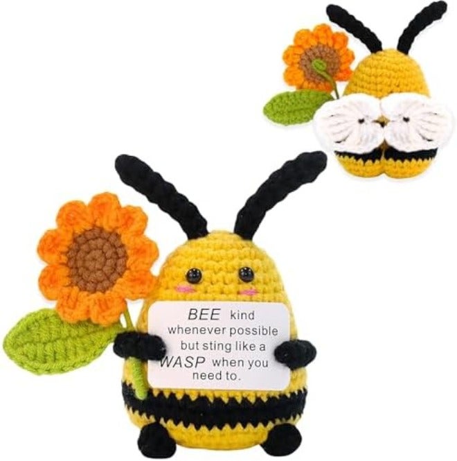 TERRIFI Positive Pocket  Doll, Funny Emotional Support Toy with Positive Card, Woolen Crochet, Cheer Up Graduation Gift, Encouragement for Friends - Image 3