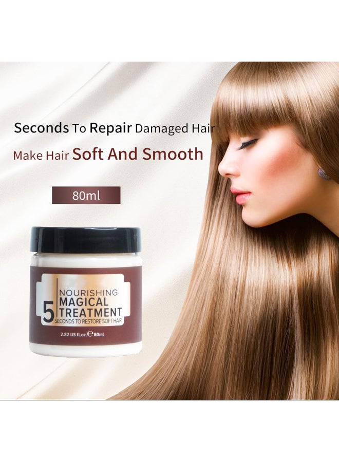 nvyue Magical Keratin Treatment Mask Advanced Molecular Roots Conditioner for Dry Damaged Hair 5 Seconds Restore Soft Hair 80ml - Image 4