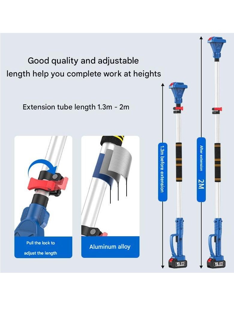 جيرزون طقم التقليم الكهربائي، 3 في 1 مع قطعتين بطاريات 4.0 أمبير، منشار كهربائي 8 بوصة ومقصات تقليم كهربائية مع عمود تمديد بحد أقصى 6.3 قدم، شفرات SK5، أدوات كهربائية للحديقة لفروع الأشجار، الفناء، المنزل - Image 4