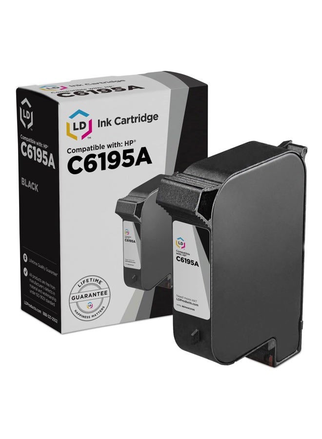 LD Products Remanufactured Ink Cartridge Replacement for HP C6195A (Fast-Dry Black) - Image 1