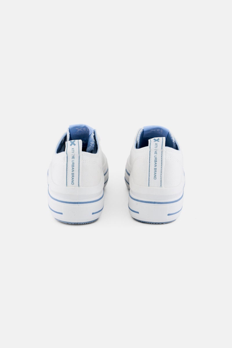 Xti Kids Girl Z Lona Lace Up Training Sports Shoes, Blue  - Image 2