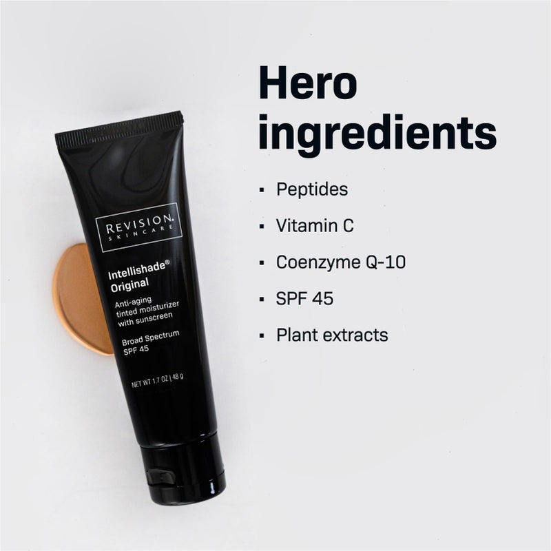 Revision Skincare IntellishadeÂ® Original SPF 45, Anti-Aging Tinted Sunscreen for Face, Daily Moisturizer with SPF, Anti-Wrinkle with Peptides & Vitamin C, Hydrating Broad-Spectrum Sunscreen, 1.7 oz - Image 4