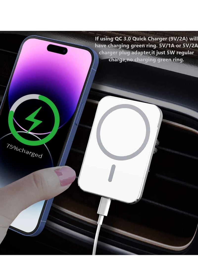 Magnetic Wireless Car Charger Mount for iPhone 14/13/12 Pro/Pro Max/Mini - 15W Fast Charging Phone Holder Stand with Strong Magnet Support - Image 2