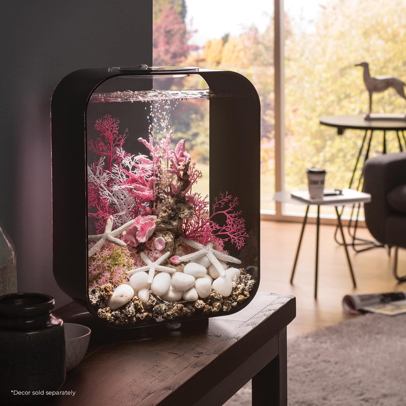 biOrb Life 15 Acrylic 4-Gallon Aquarium with White LED Lights Modern Compact Tank for Tabletop or Desktop Display, Black - Image 2