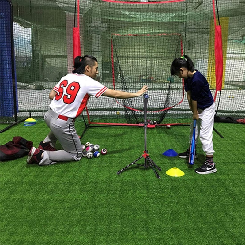 Storgem Batting Baseball tee Softball, Easy to Adjustable Height,Portable Tripod Stand Base Tee for Hitting Training Practice,with Carrying Bag - Image 3