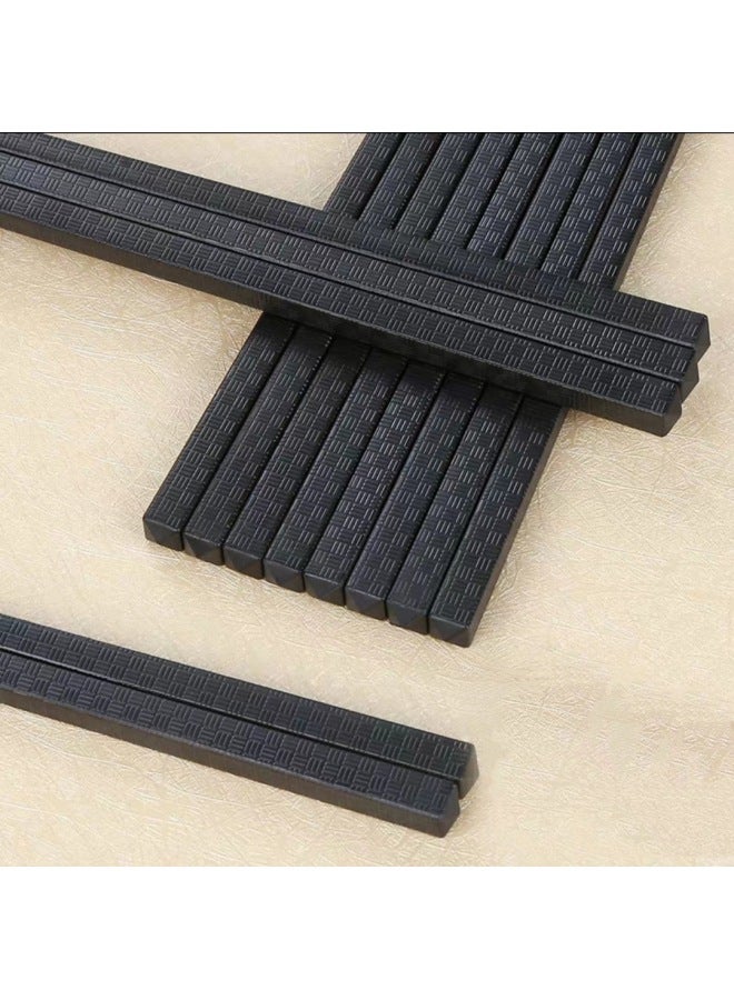 Chopsticks Commercial Hotel Restaurant Special Alloy Chopsticks Japanese Pointed Chopsticks Non-slip Mildew Resistant High Temperature Resistant Chopsticks-Color:24 Bamboo Grain Alloy Chopsticks 1 Pair - Image 1