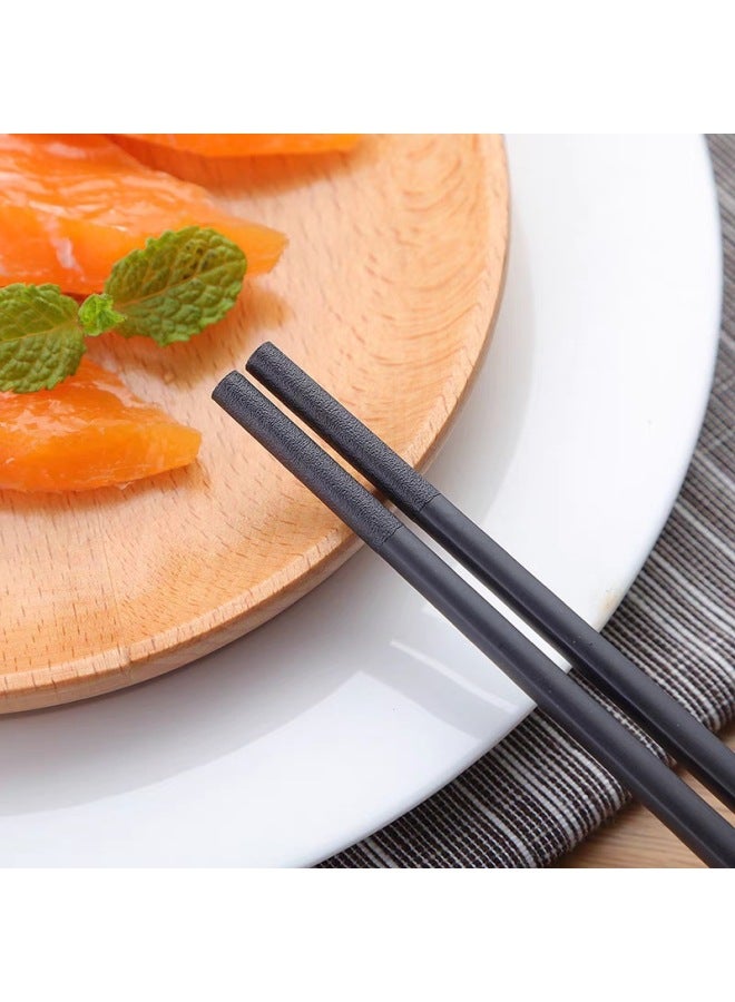 Chopsticks Commercial Hotel Restaurant Special Alloy Chopsticks Japanese Pointed Chopsticks Non-slip Mildew Resistant High Temperature Resistant Chopsticks-Color:24 Bamboo Grain Alloy Chopsticks 1 Pair - Image 3