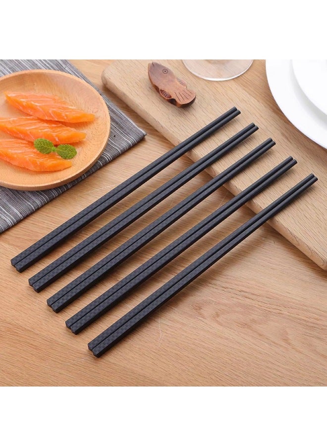 Chopsticks Commercial Hotel Restaurant Special Alloy Chopsticks Japanese Pointed Chopsticks Non-slip Mildew Resistant High Temperature Resistant Chopsticks-Color:24 Bamboo Grain Alloy Chopsticks 1 Pair - Image 2