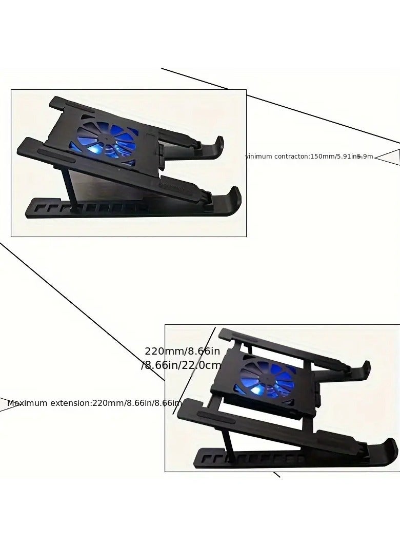 Laptop Cooling Stand – Durable PC Material, Compact & Portable Design, Efficient Heat Dissipation for Gaming & Work, Modern Aesthetic Laptop Accessory - Image 2