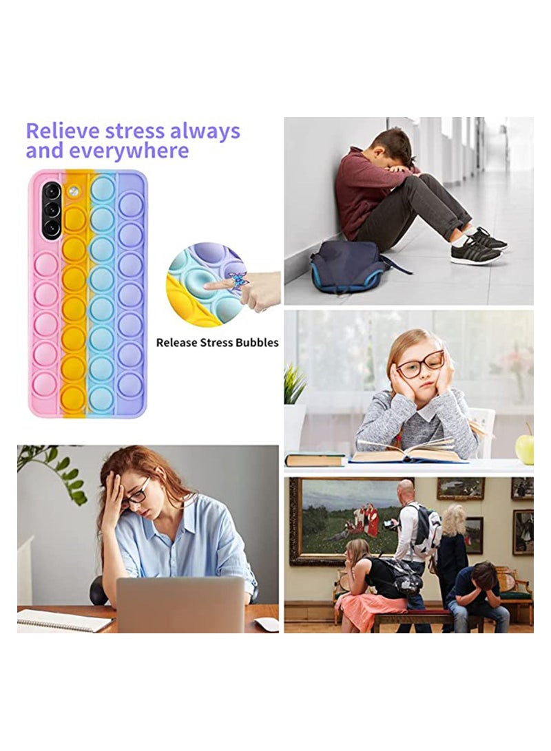 Y&D Phone Case for Samsung Galaxy S21 5G, KASTWAVE Push Pop Fidget Toy Cute Funny Stylish Fashion Unique Design Silicone Bubble Sensory Anxiety Stress Reliever Protecive Gifts Kids Adults - Image 2