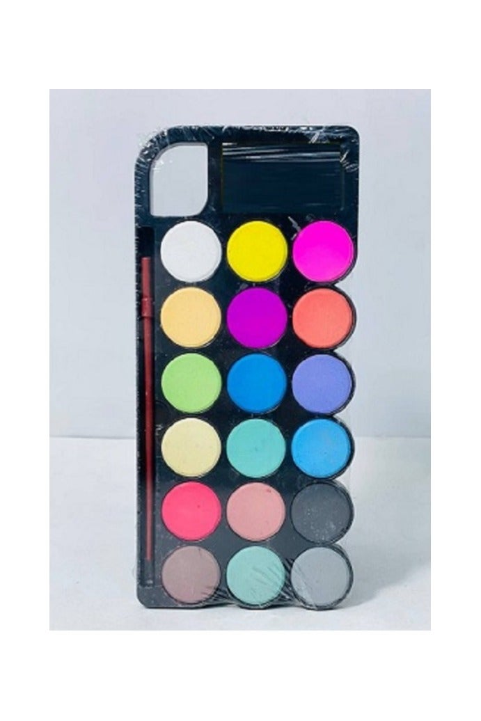 39-piece school supplies set (pencil case + 12 colored pencils + 6 felt-tip pens + 4 fluorescent pens + 18-color watercolor palette + 2 dry pens + 12 dual-ended brush markers) - Image 2